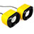 Mini Haut-Parleur Enceinte Portable Haut Parleur Jaune Petit