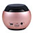 Mini Haut Parleur Enceinte Portable Sans Fil Bluetooth Haut-Parleur S22 Or Rose Petit