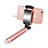 Perche de Selfie Filaire Baton de Selfie Cable Extensible de Poche Universel S22 Or Rose Petit