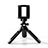 Perche de Selfie Trepied Sans Fil Bluetooth Baton de Selfie Extensible de Poche Universel T02 Noir