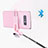 Perche de Selfie Trepied Sans Fil Bluetooth Baton de Selfie Extensible de Poche Universel T19 Rose Petit