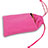 Pochette Velour Coque Universel Rose Rouge Petit