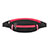 Sacs Banane Ceinture de Course Reglable Etanche Universel L09 Rouge et Noir