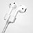 Sangle de Sport Silicone Cable Anti-Perdu pour Apple AirPods Argent