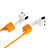 Sangle de Sport Silicone Cable Anti-Perdu pour Apple AirPods Orange Petit