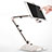 Support de Bureau Support Tablette Flexible Universel Pliable Rotatif 360 H07 pour Samsung Galaxy Tab 3 8.0 SM-T311 T310 Blanc Petit