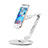 Support de Bureau Support Tablette Flexible Universel Pliable Rotatif 360 H08 pour Apple iPad 3 Blanc Petit