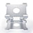 Support de Bureau Support Tablette Flexible Universel Pliable Rotatif 360 H09 pour Apple iPad 10.2 (2019) Blanc Petit