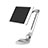 Support de Bureau Support Tablette Flexible Universel Pliable Rotatif 360 H14 pour Apple iPad Air 4 10.9 (2020) Blanc Petit