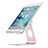 Support de Bureau Support Tablette Flexible Universel Pliable Rotatif 360 K15 pour Apple iPad Air 4 10.9 (2020) Or Rose Petit
