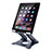 Support de Bureau Support Tablette Flexible Universel Pliable Rotatif 360 K18 pour Apple iPad 3 Gris Fonce