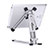 Support de Bureau Support Tablette Flexible Universel Pliable Rotatif 360 K19 pour Apple iPad 3 Argent