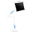 Support de Bureau Support Tablette Flexible Universel Pliable Rotatif 360 T41 pour Apple iPad 10.2 (2020) Bleu Ciel Petit