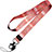 Tour de Cou Laniere Attache Strap Universel N02 Rouge