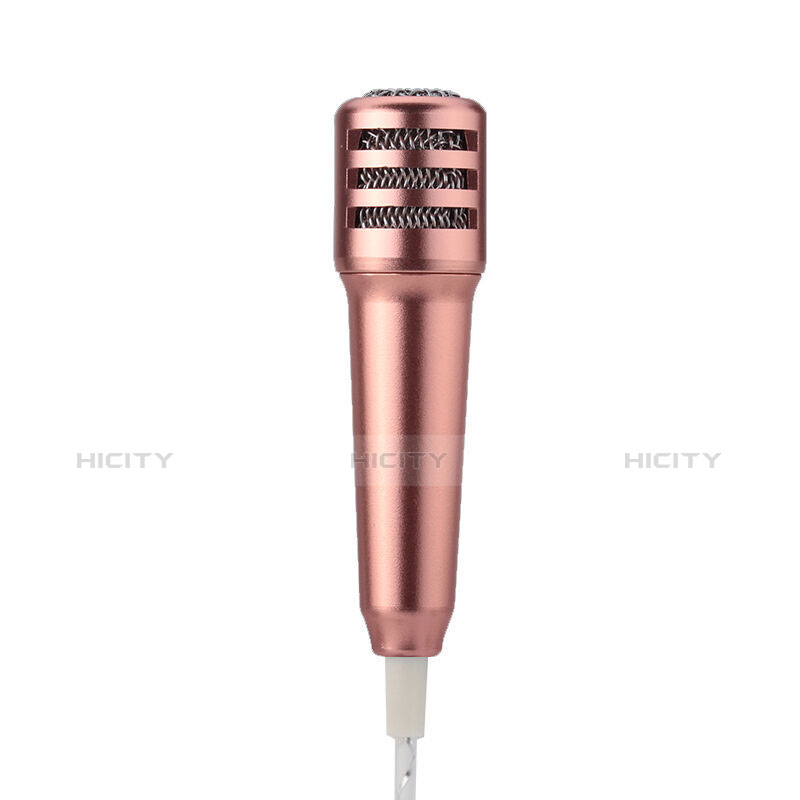 3.5mm Mini Microphone de Poche Elegant Karaoke Haut-Parleur M01 Or Plus