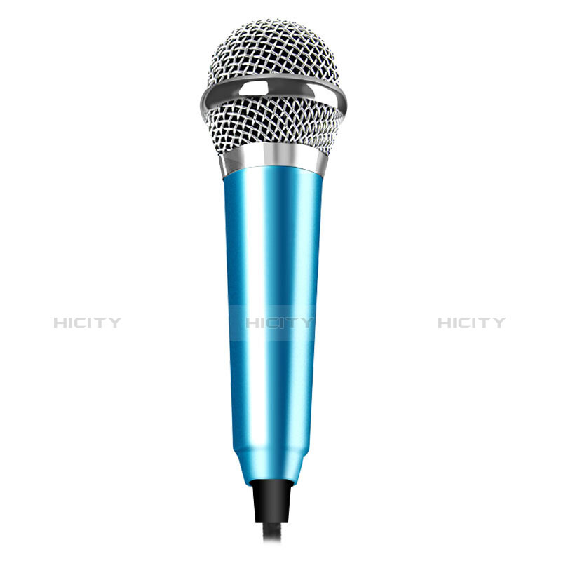 3.5mm Mini Microphone de Poche Elegant Karaoke Haut-Parleur M04 Bleu Ciel Plus