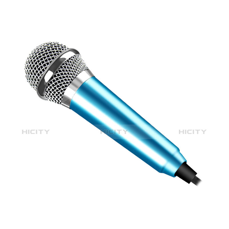 3.5mm Mini Microphone de Poche Elegant Karaoke Haut-Parleur M04 Bleu Ciel Plus