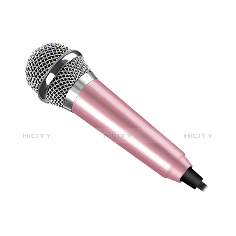 3.5mm Mini Microphone de Poche Elegant Karaoke Haut-Parleur M04 Rose Plus