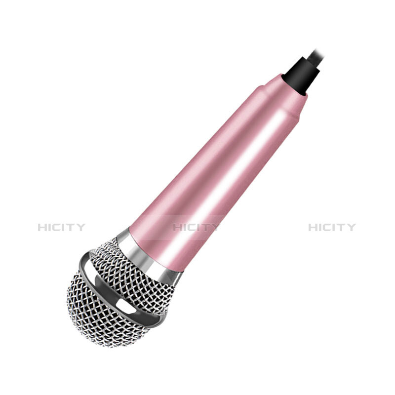 3.5mm Mini Microphone de Poche Elegant Karaoke Haut-Parleur M04 Rose Plus