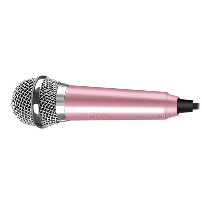 3.5mm Mini Microphone de Poche Elegant Karaoke Haut-Parleur M04 Rose Plus