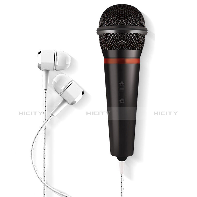 3.5mm Mini Microphone de Poche Elegant Karaoke Haut-Parleur M05 Noir Plus