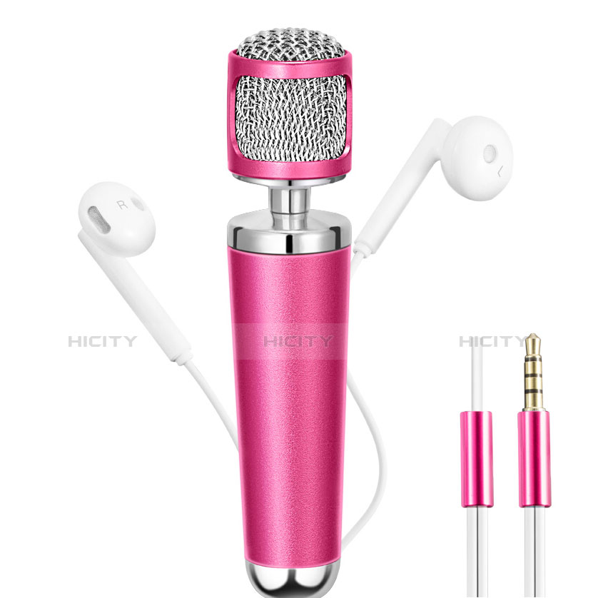 3.5mm Mini Microphone de Poche Elegant Karaoke Haut-Parleur Rose Plus