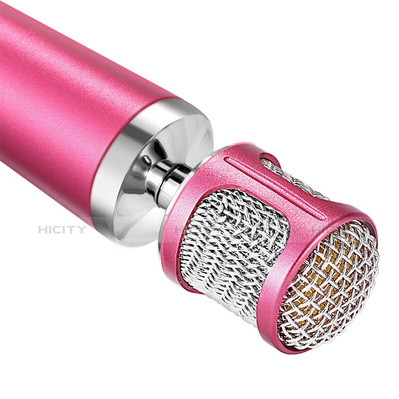 3.5mm Mini Microphone de Poche Elegant Karaoke Haut-Parleur Rose Plus