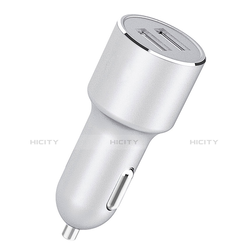 4.2A Adaptateur de Voiture Chargeur Rapide Double USB Port Universel Argent Plus