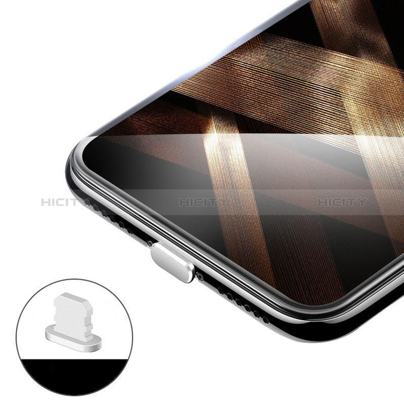 Bouchon Anti-poussiere Lightning USB Jack H02 pour Apple iPhone 12 Pro Argent Plus