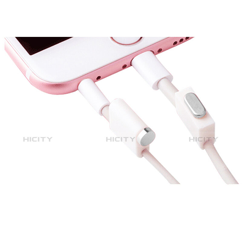 Bouchon Anti-poussiere Lightning USB Jack J02 pour Apple iPad 4 Argent Plus