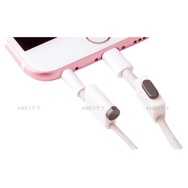 Bouchon Anti-poussiere Lightning USB Jack J02 pour Apple iPad 4 Noir Plus