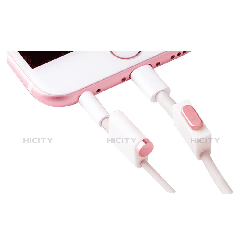 Bouchon Anti-poussiere Lightning USB Jack J02 pour Apple iPad 4 Or Rose Plus