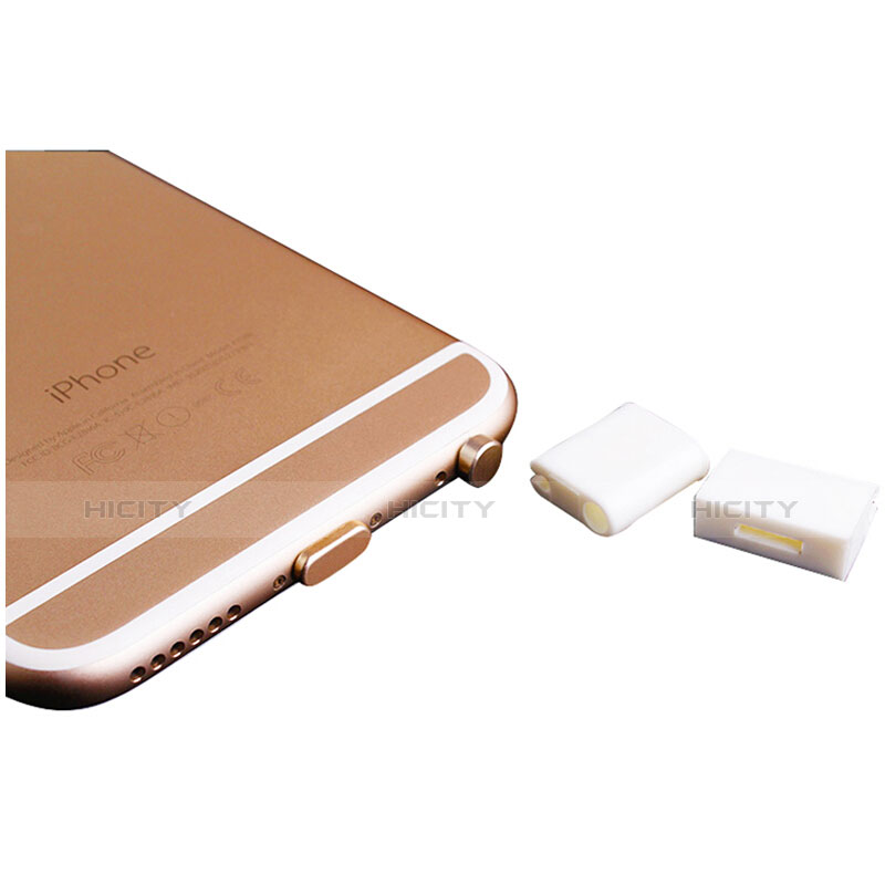 Bouchon Anti-poussiere Lightning USB Jack J02 pour Apple iPhone 5C Or Plus