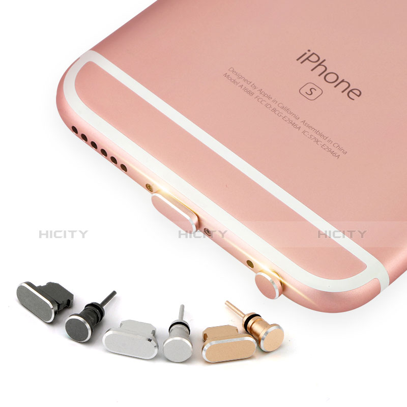 Bouchon Anti-poussiere Lightning USB Jack J04 pour Apple iPhone 6 Plus Or Rose Plus