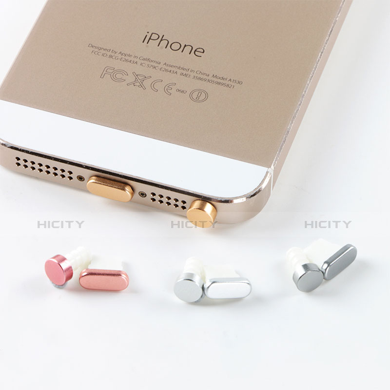 Bouchon Anti-poussiere Lightning USB Jack J05 pour Apple iPhone 6 Plus Or Rose Plus