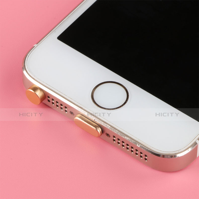 Bouchon Anti-poussiere Lightning USB Jack J05 pour Apple iPhone 6 Plus Or Rose Plus