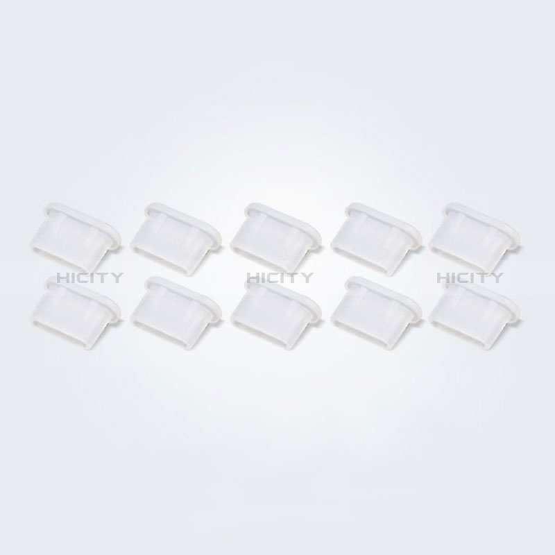 Bouchon Anti-poussiere USB-C Jack Type-C Universel 10PCS H01 pour Apple iPhone 15 Blanc Plus