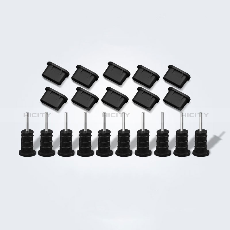 Bouchon Anti-poussiere USB-C Jack Type-C Universel 10PCS pour Apple iPad Air 5 10.9 (2022) Noir Plus