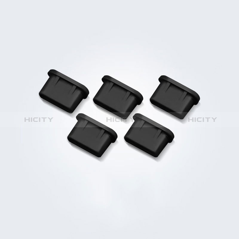 Bouchon Anti-poussiere USB-C Jack Type-C Universel 5PCS H01 pour Apple iPhone 15 Plus Noir Plus