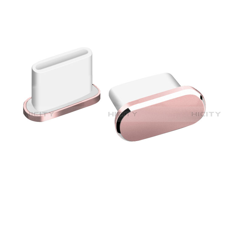 Bouchon Anti-poussiere USB-C Jack Type-C Universel H06 pour Apple iPad Pro 12.9 (2022) Or Rose Plus