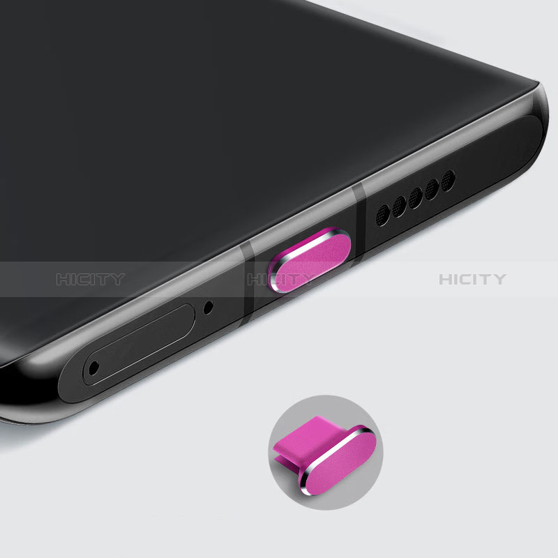 Bouchon Anti-poussiere USB-C Jack Type-C Universel H08 pour Apple iPad Pro 12.9 (2022) Rose Rouge Plus
