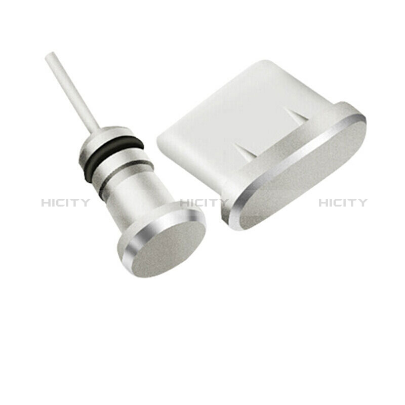 Bouchon Anti-poussiere USB-C Jack Type-C Universel H09 pour Apple iPhone 15 Argent Plus