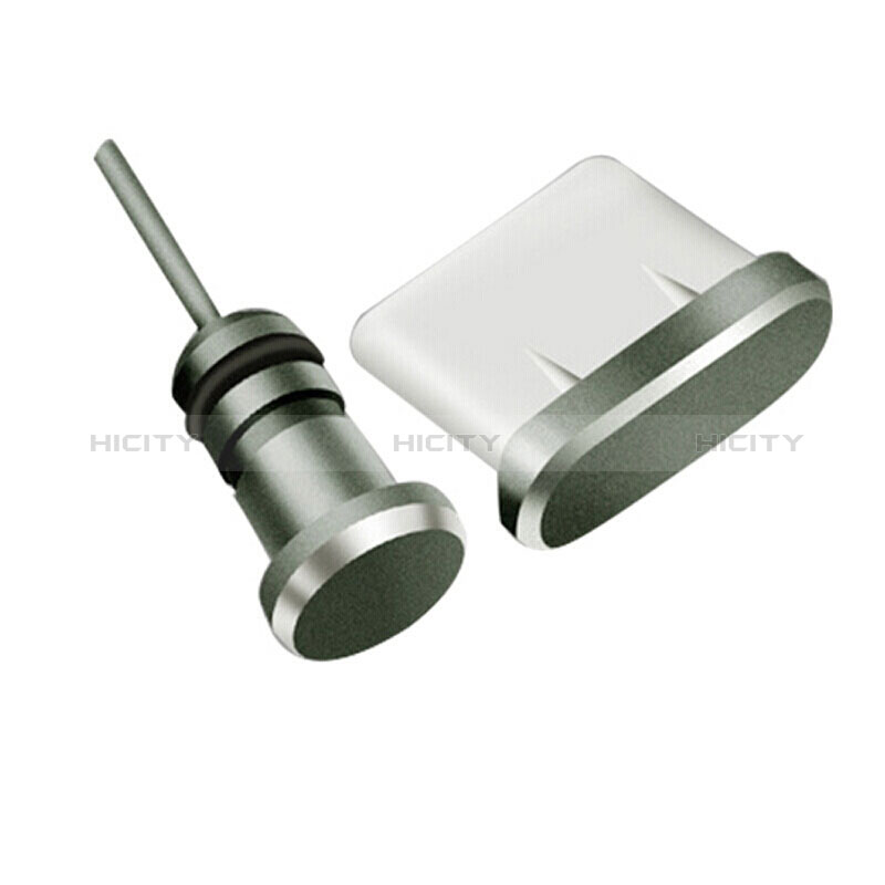 Bouchon Anti-poussiere USB-C Jack Type-C Universel H09 pour Apple iPhone 15 Plus Noir Plus
