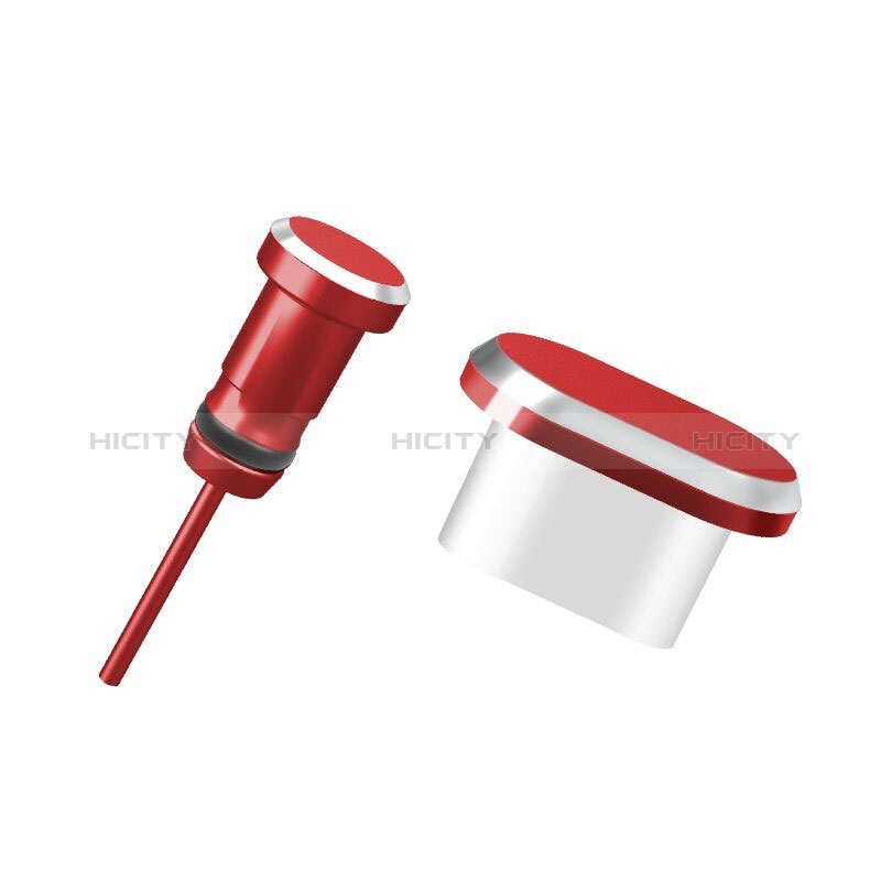 Bouchon Anti-poussiere USB-C Jack Type-C Universel H09 pour Apple iPhone 15 Plus Rouge Plus