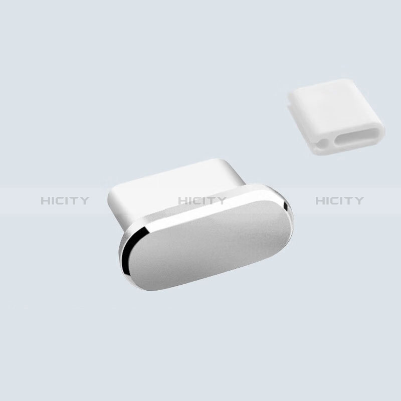 Bouchon Anti-poussiere USB-C Jack Type-C Universel H10 pour Apple iPad Pro 11 (2021) Argent Plus