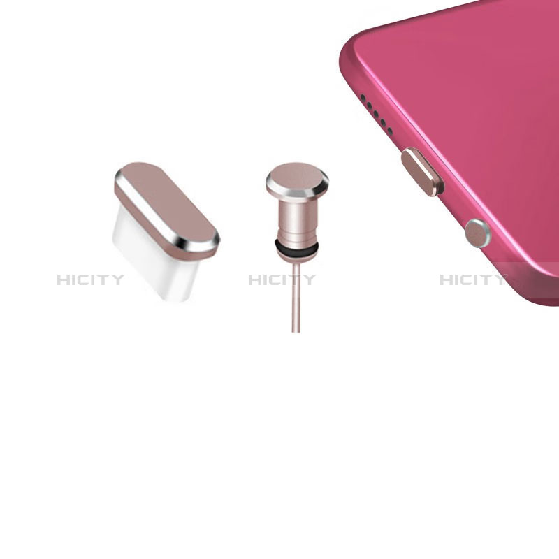 Bouchon Anti-poussiere USB-C Jack Type-C Universel H12 pour Apple iPhone 15 Or Rose Plus