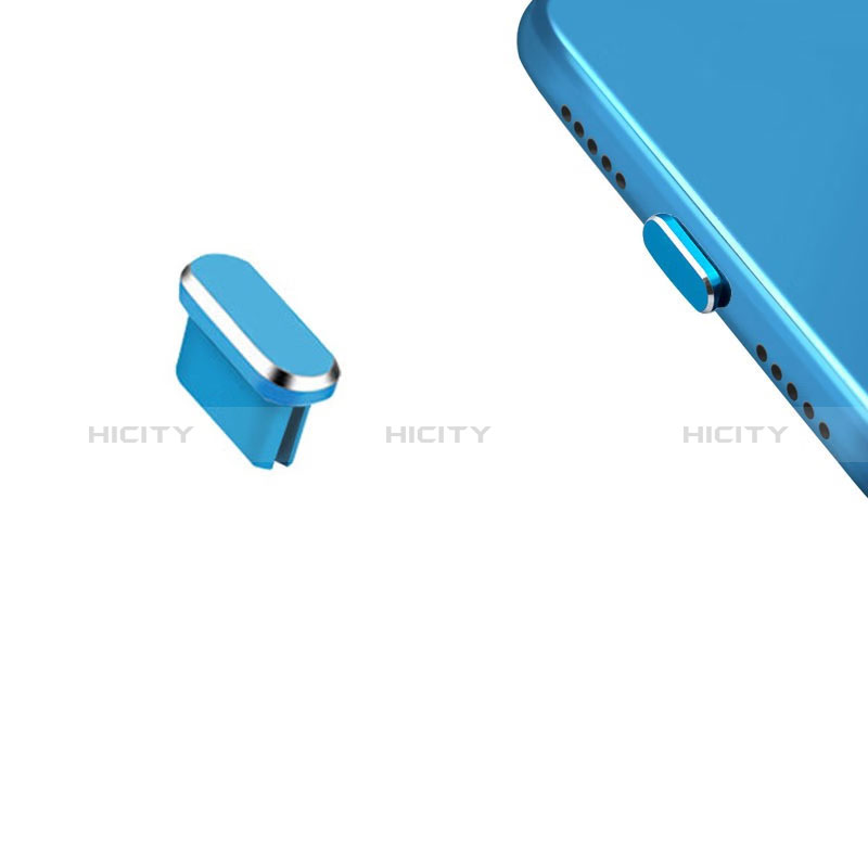 Bouchon Anti-poussiere USB-C Jack Type-C Universel H13 pour Apple iPhone 15 Plus Bleu Plus