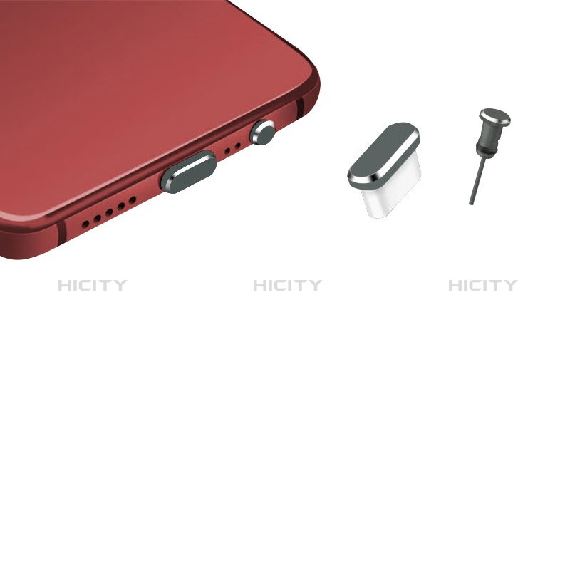 Bouchon Anti-poussiere USB-C Jack Type-C Universel H17 pour Apple iPad Pro 11 (2021) Gris Fonce Plus