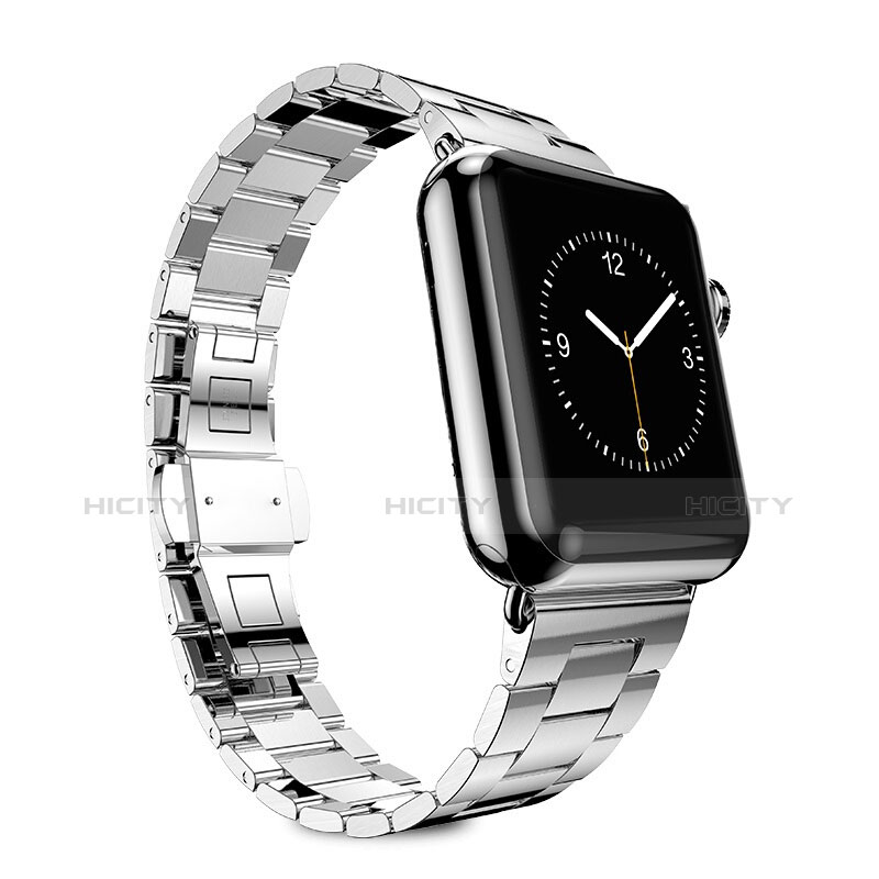 Bracelet Metal Acier Inoxydable pour Apple iWatch 2 42mm Argent Plus