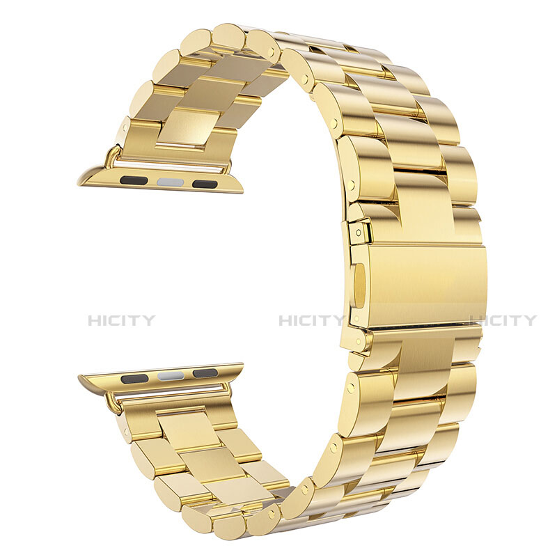 Bracelet Metal Acier Inoxydable pour Apple iWatch 5 40mm Or Plus